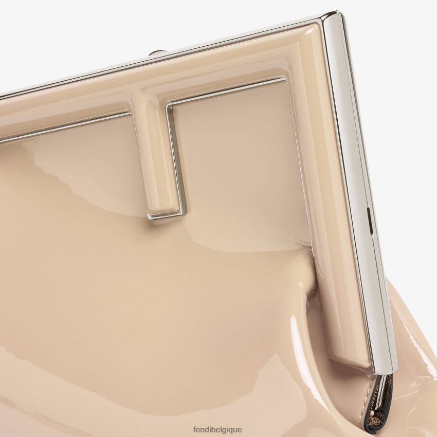 accessoires Fendi sac en cuir verni beige femmes 8X8J2J703 Fendi Sac