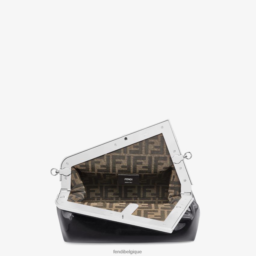 accessoires Fendi sac en cuir verni noir femmes 8X8J2J739 Fendi Sac