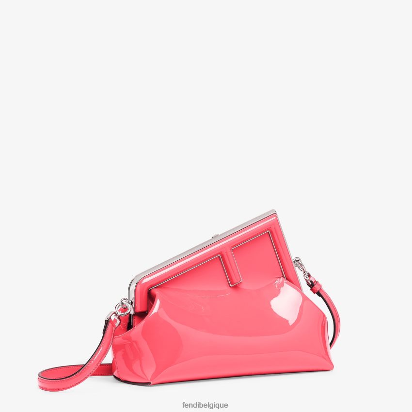 accessoires Fendi sac en cuir verni rose femmes 8X8J2J707 Fendi Belgique