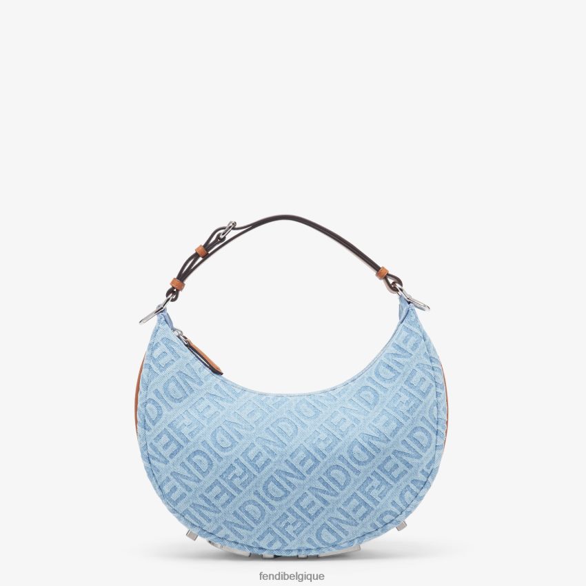 accessoires Fendi sac en jean bleu clair femmes 8X8J2J637 Fendi Sac