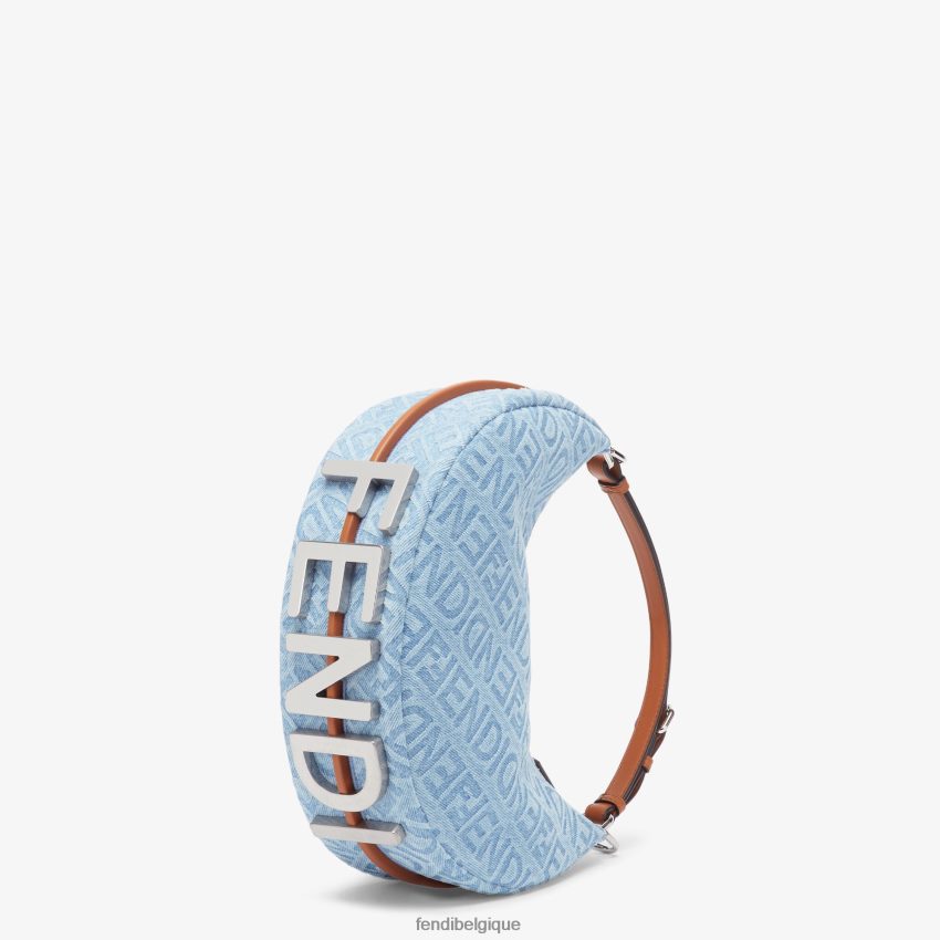 accessoires Fendi sac en jean bleu clair femmes 8X8J2J637 Fendi Sac