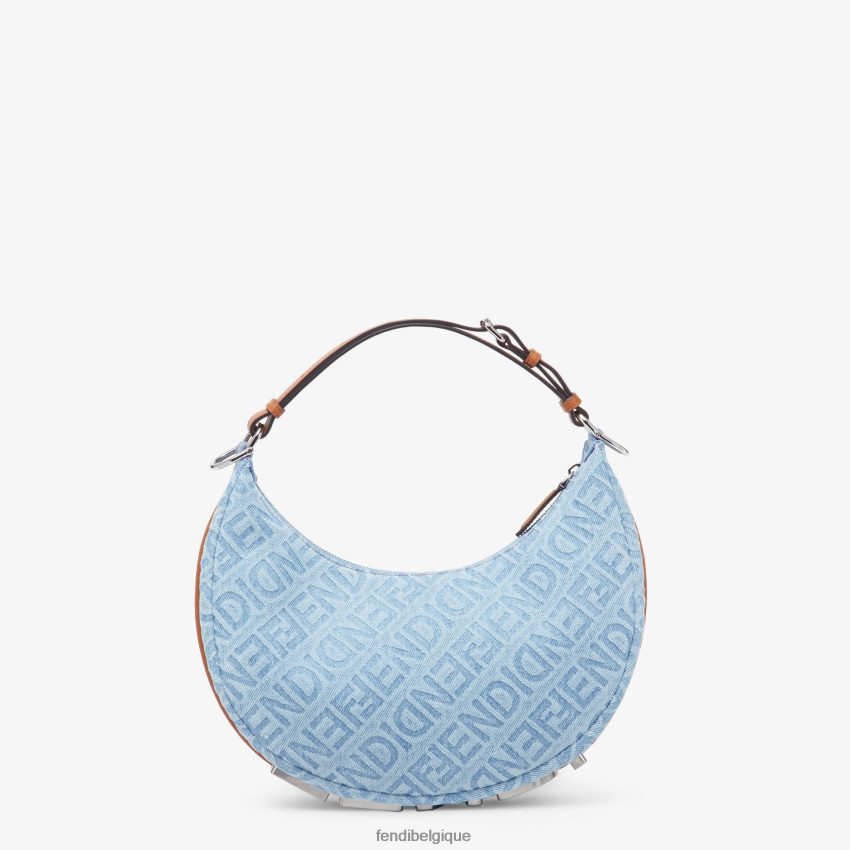 accessoires Fendi sac en jean bleu clair femmes 8X8J2J637 Fendi Sac