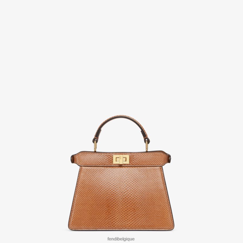 accessoires Fendi sac en karung naturel brun femmes 8X8J2J611 Fendi Belgique