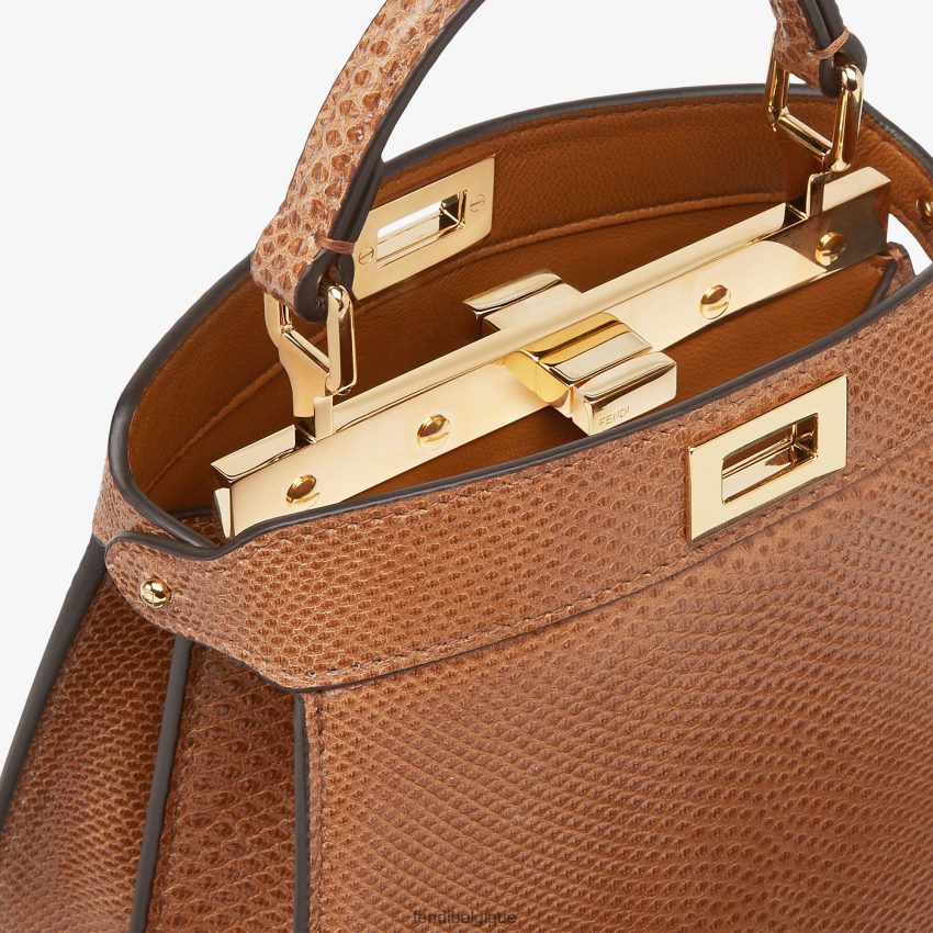 accessoires Fendi sac en karung naturel brun femmes 8X8J2J611 Fendi Belgique