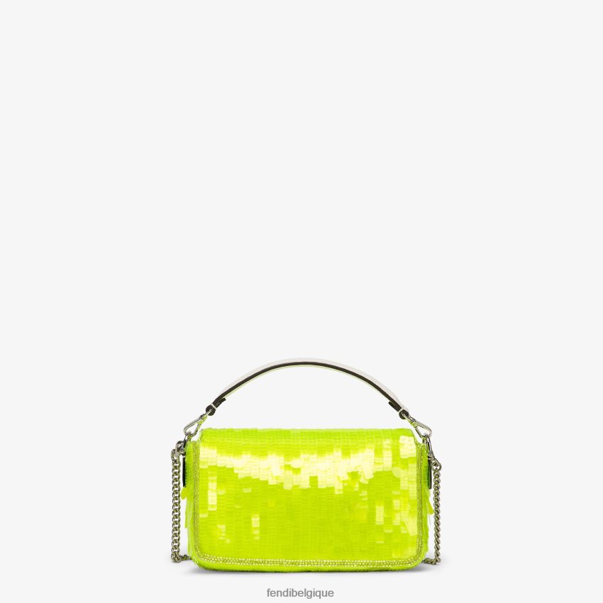 accessoires Fendi sac en élaphe et sequins fluo jaune femmes 8X8J2J663 Fendi Lunette De Soleil
