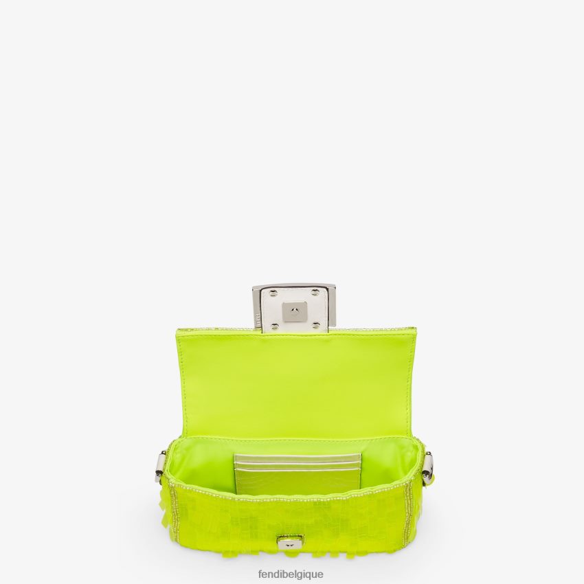 accessoires Fendi sac en élaphe et sequins fluo jaune femmes 8X8J2J663 Fendi Lunette De Soleil