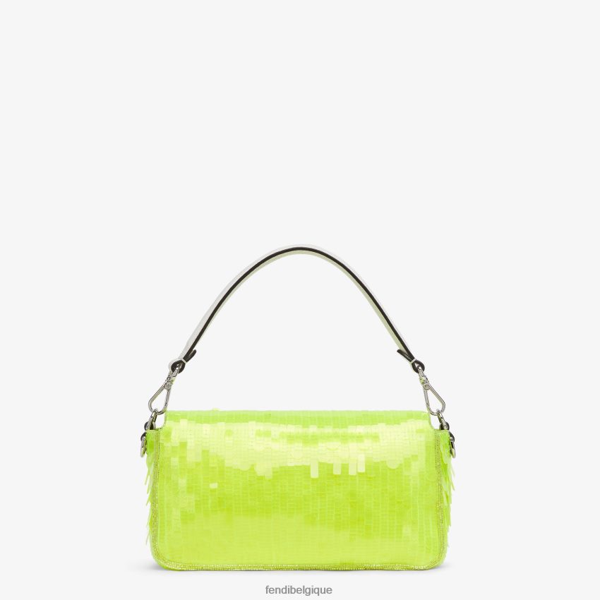 accessoires Fendi sac en élaphe et sequins fluo jaune femmes 8X8J2J666 Fendi Lunette De Soleil