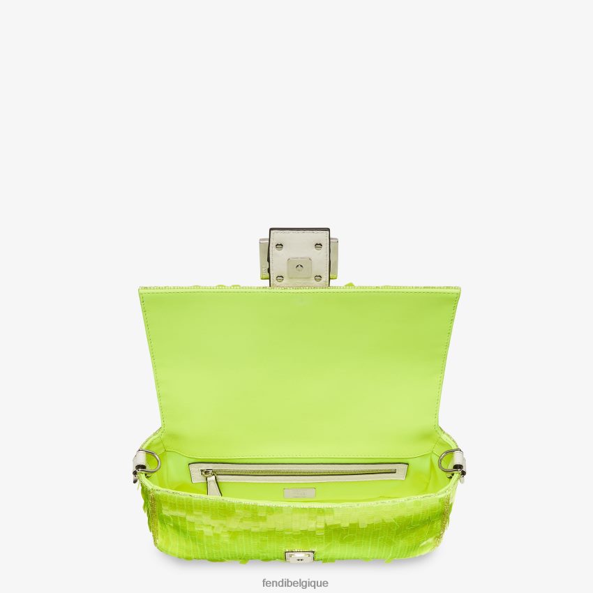 accessoires Fendi sac en élaphe et sequins fluo jaune femmes 8X8J2J666 Fendi Lunette De Soleil