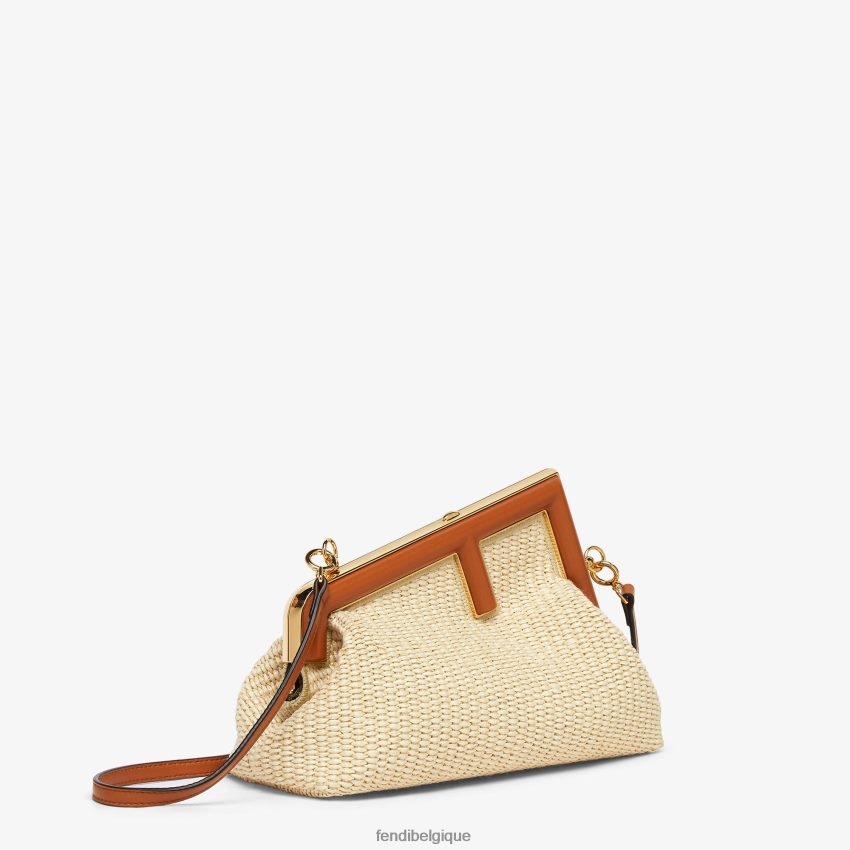 accessoires Fendi sac en paille naturelle beige femmes 8X8J2J592 Fendi Sac