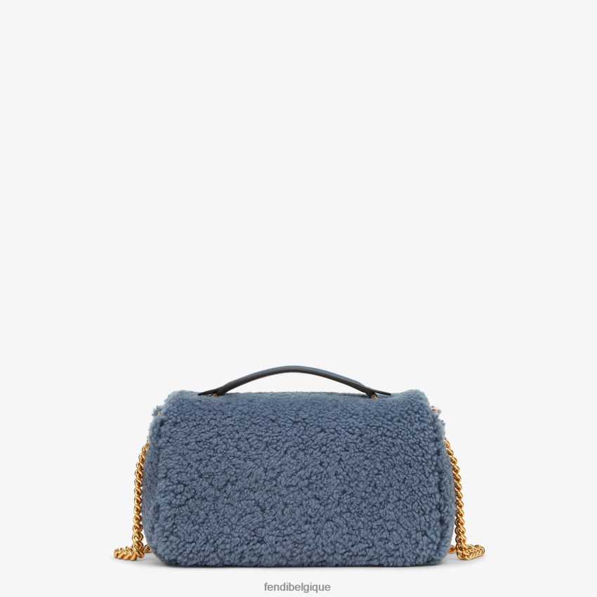 accessoires Fendi sac en peau de mouton bleu femmes 8X8J2J746 Fendi Belgique