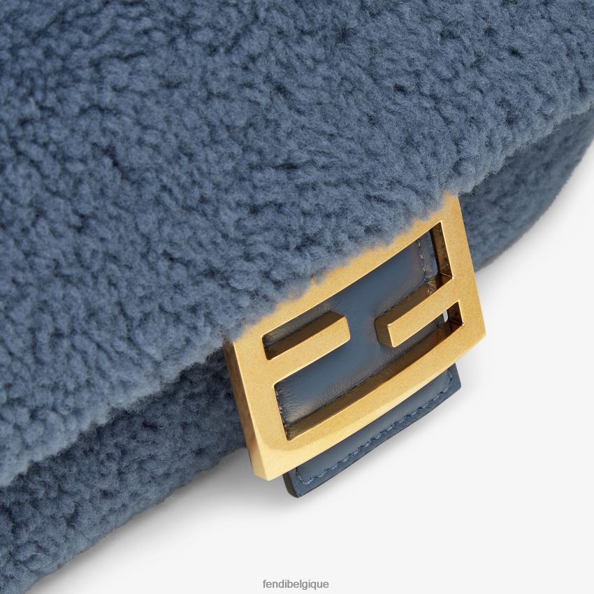 accessoires Fendi sac en peau de mouton bleu femmes 8X8J2J746 Fendi Belgique