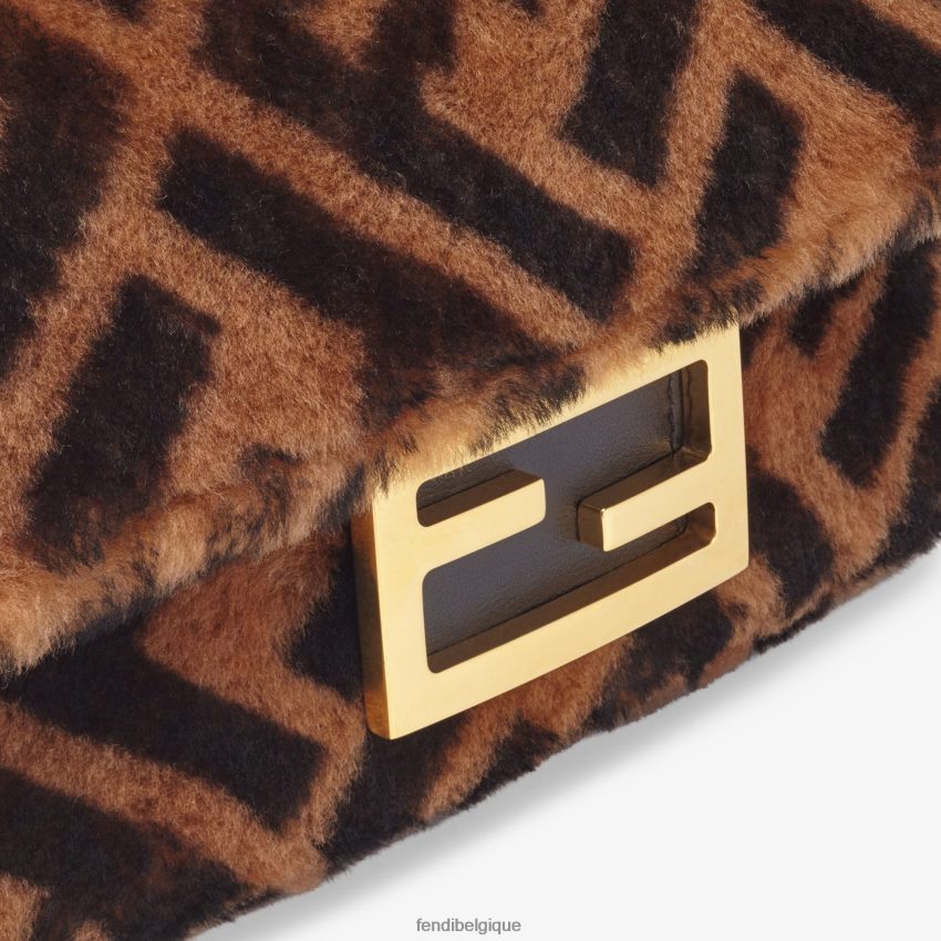 accessoires Fendi sac en peau de mouton brun femmes 8X8J2J682 Fendi Sac
