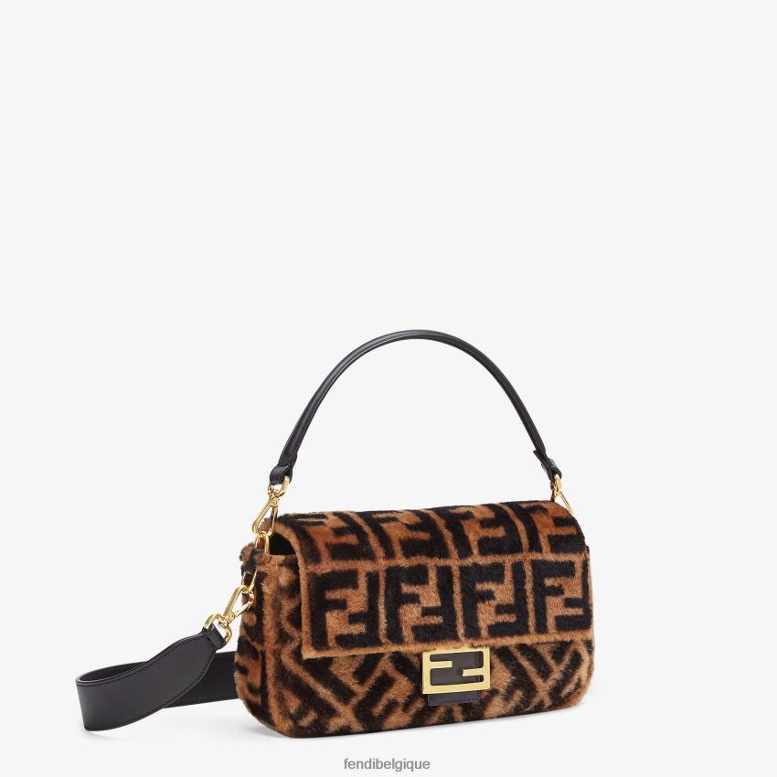 accessoires Fendi sac en peau de mouton brun femmes 8X8J2J683 Fendi Belgique