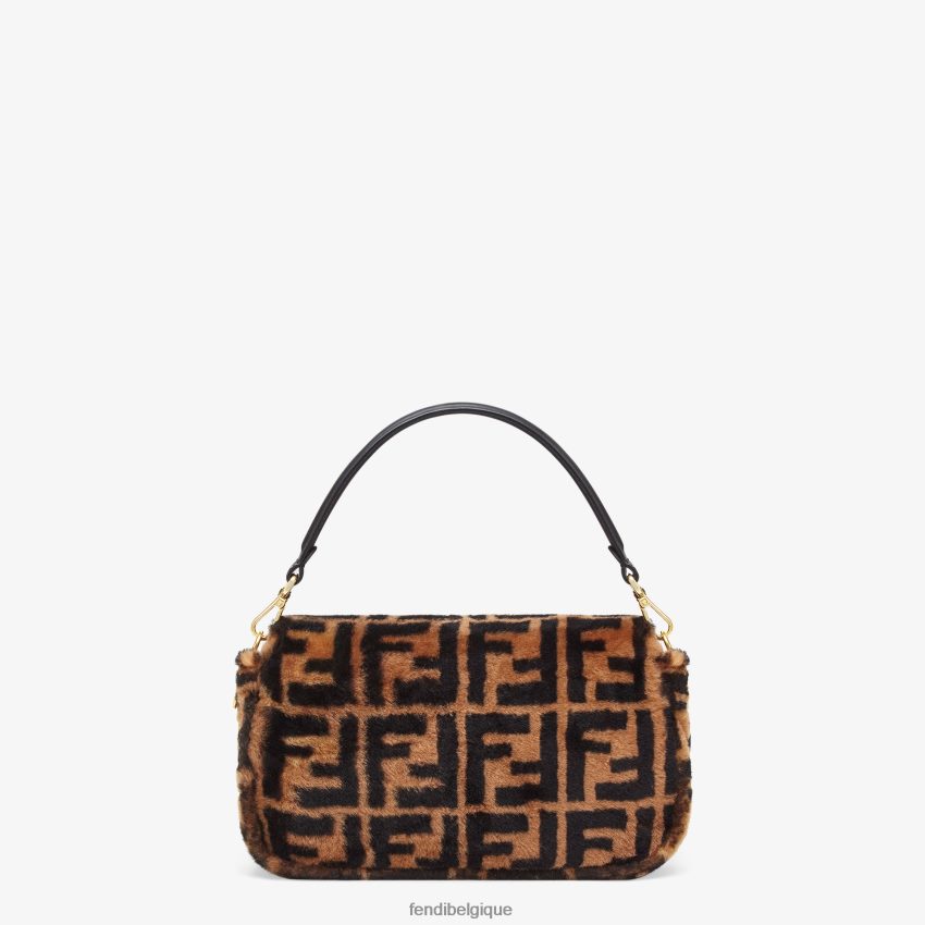 accessoires Fendi sac en peau de mouton brun femmes 8X8J2J683 Fendi Belgique