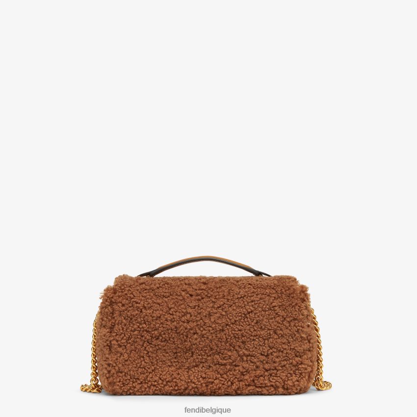 accessoires Fendi sac en peau de mouton brun femmes 8X8J2J752 Fendi Belgique