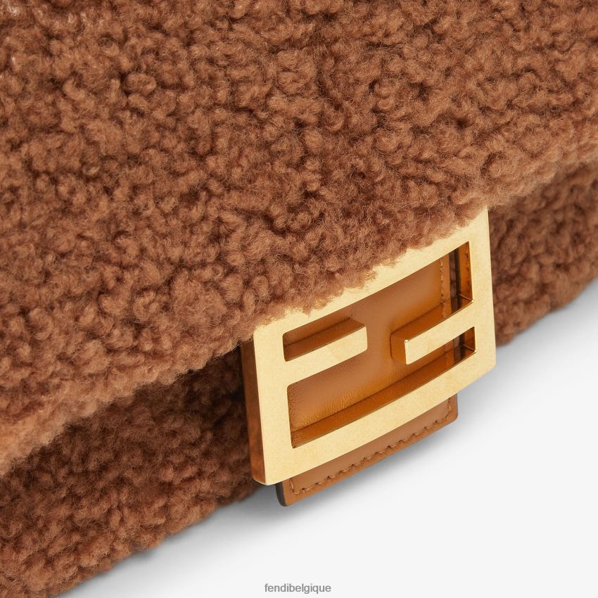 accessoires Fendi sac en peau de mouton brun femmes 8X8J2J752 Fendi Belgique