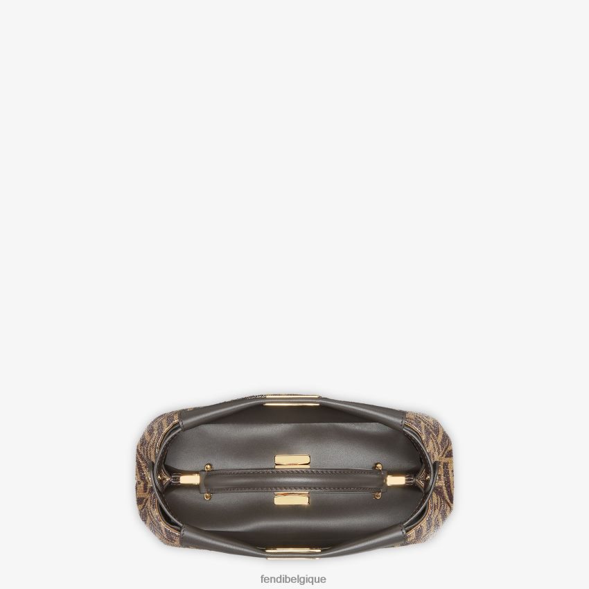 accessoires Fendi sac en perles avec motif ff bicolore brun femmes 8X8J2J608 Fendi Belgique