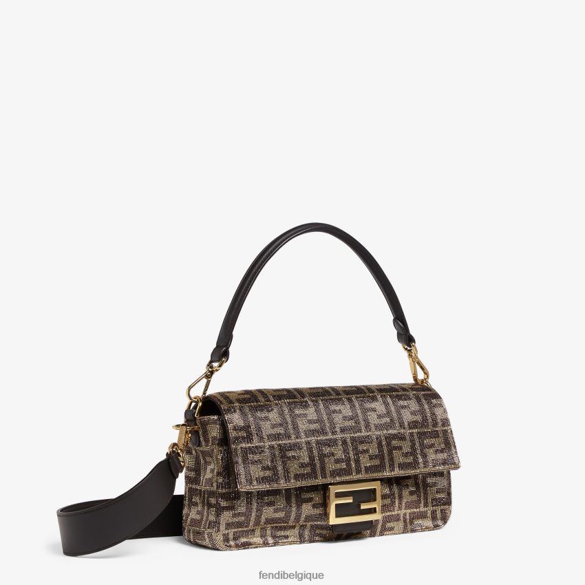 accessoires Fendi sac en perles avec motif ff bicolore brun femmes 8X8J2J617 Fendi Belgique