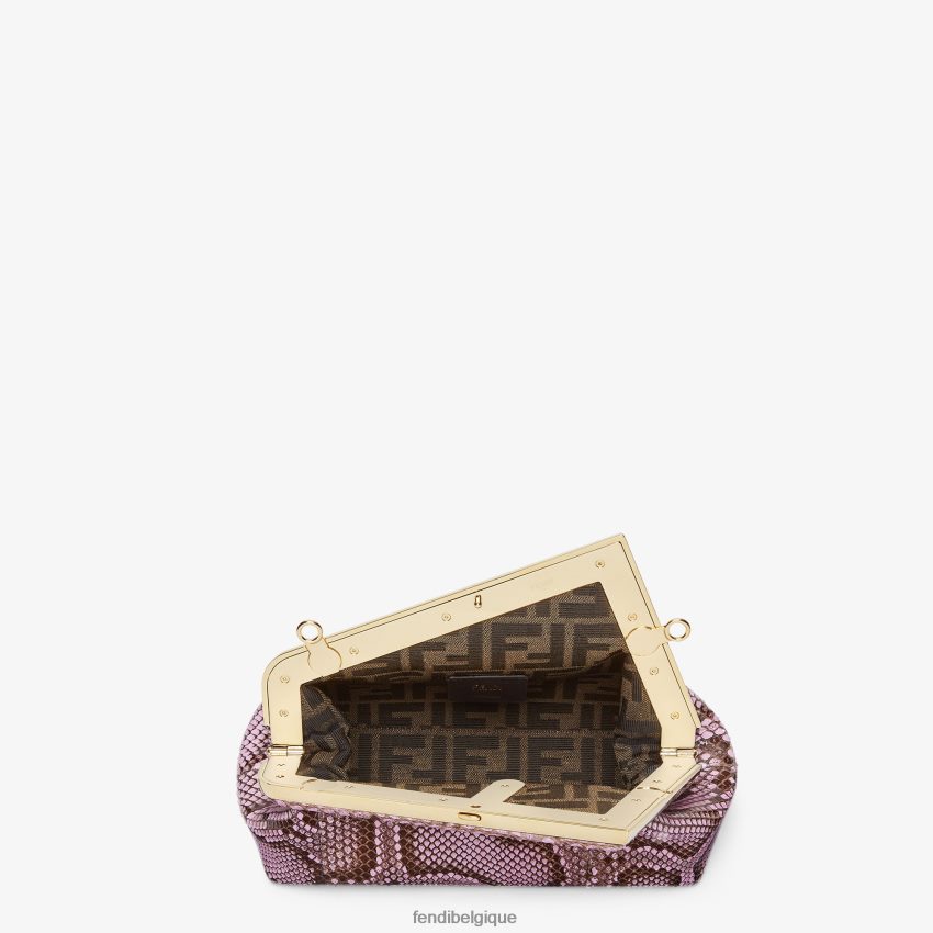 accessoires Fendi sac en python lilas violet femmes 8X8J2J902 Fendi Belgique