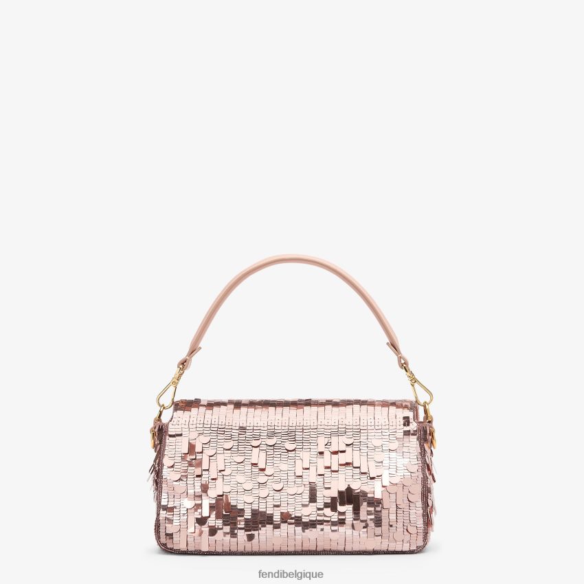 accessoires Fendi sac en sequins et en cuir rose femmes 8X8J2J785 Fendi Belgique