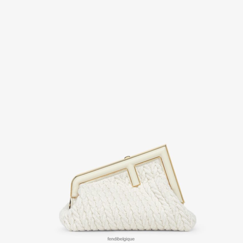 accessoires Fendi sac en tissu entrelacé blanc femmes 8X8J2J618 Fendi Lunette De Soleil