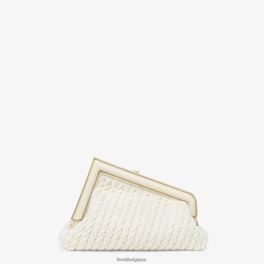 accessoires Fendi sac en tissu entrelacé blanc femmes 8X8J2J618 Fendi Lunette De Soleil