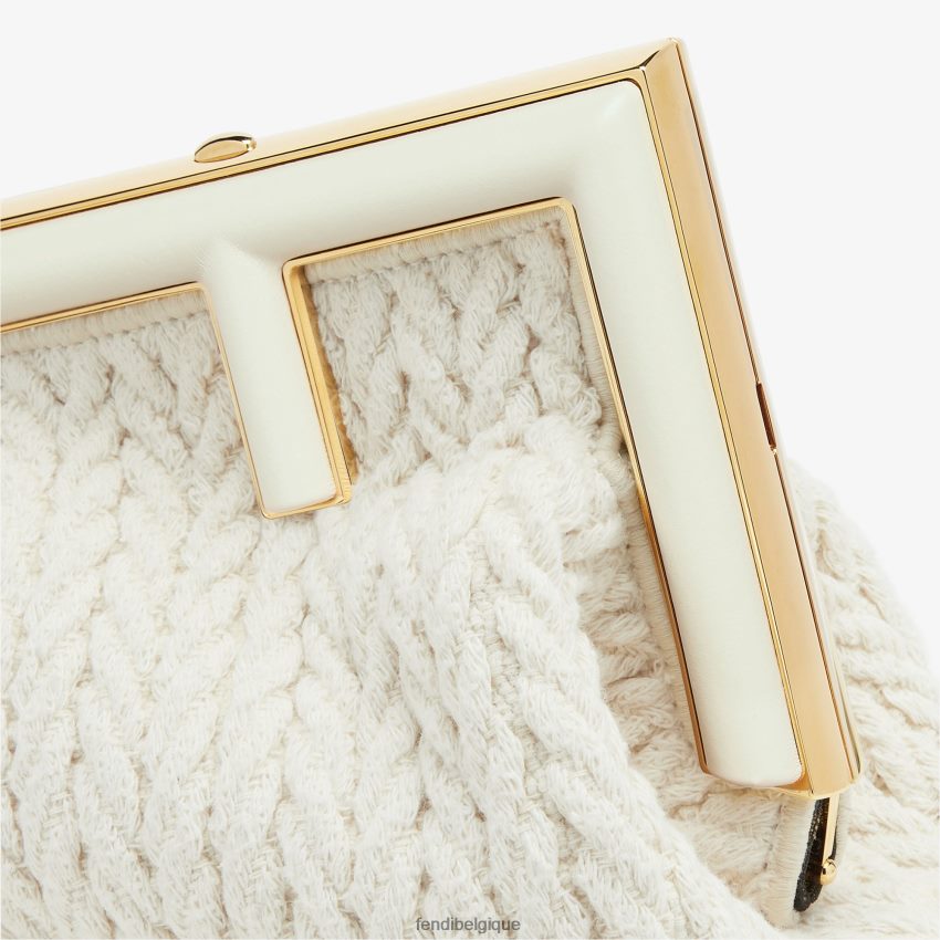 accessoires Fendi sac en tissu entrelacé blanc femmes 8X8J2J618 Fendi Lunette De Soleil