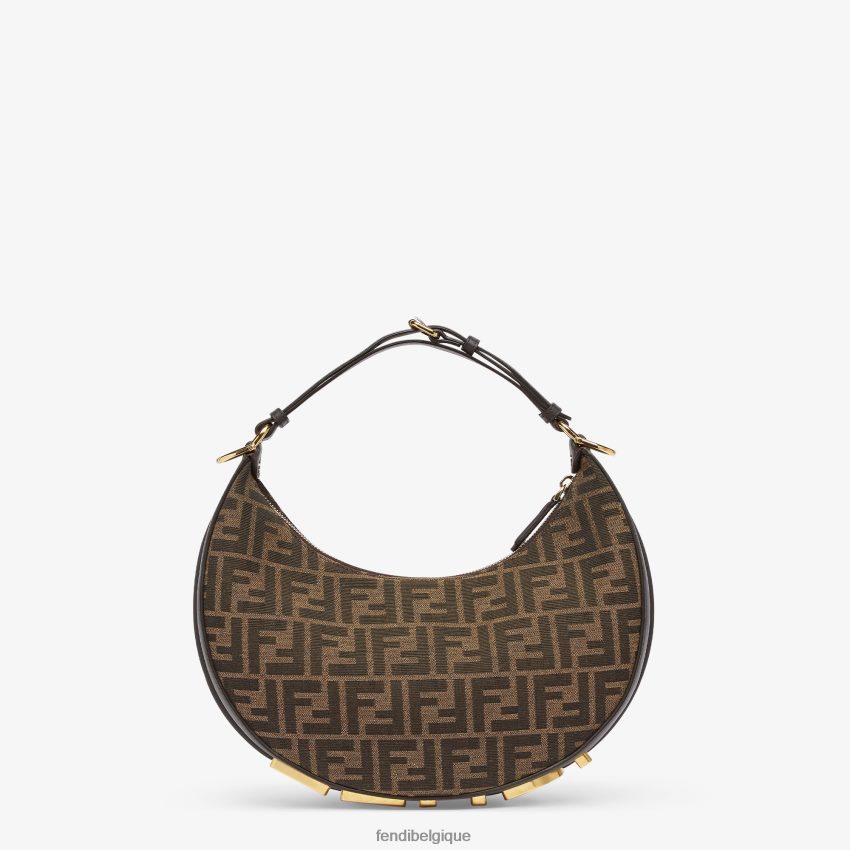 accessoires Fendi sac en tissu ff brun femmes 8X8J2J538 Fendi Sac
