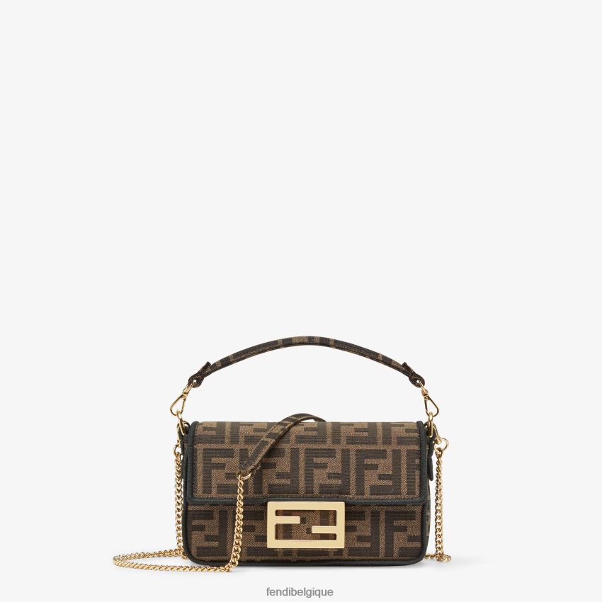 accessoires Fendi sac en tissu jacquard ff brun femmes 8X8J2J514 Fendi Sac