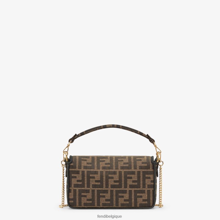 accessoires Fendi sac en tissu jacquard ff brun femmes 8X8J2J514 Fendi Sac