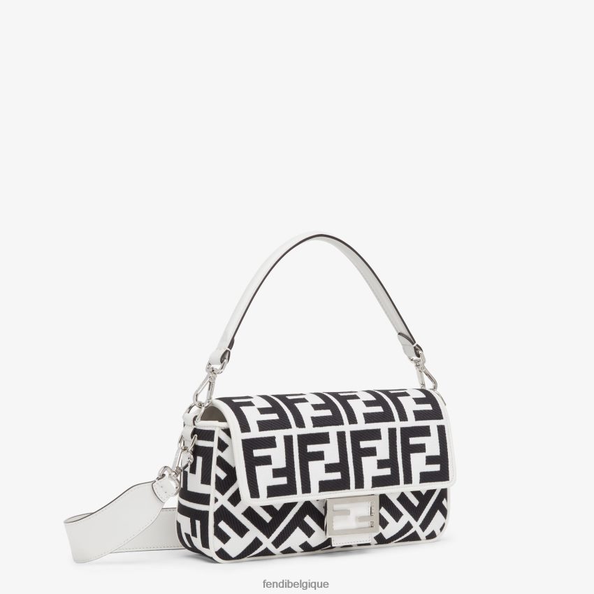 accessoires Fendi sac en toile avec broderie ff blanc femmes 8X8J2J686 Fendi Belgique