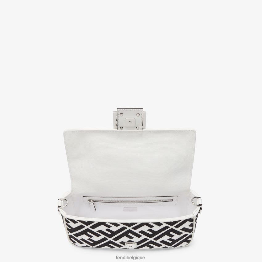 accessoires Fendi sac en toile avec broderie ff blanc femmes 8X8J2J686 Fendi Belgique
