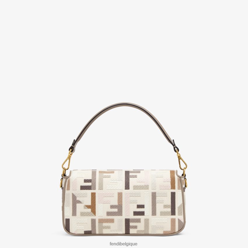 accessoires Fendi sac en toile avec broderie ff multicolore femmes 8X8J2J516 Fendi Lunette De Soleil