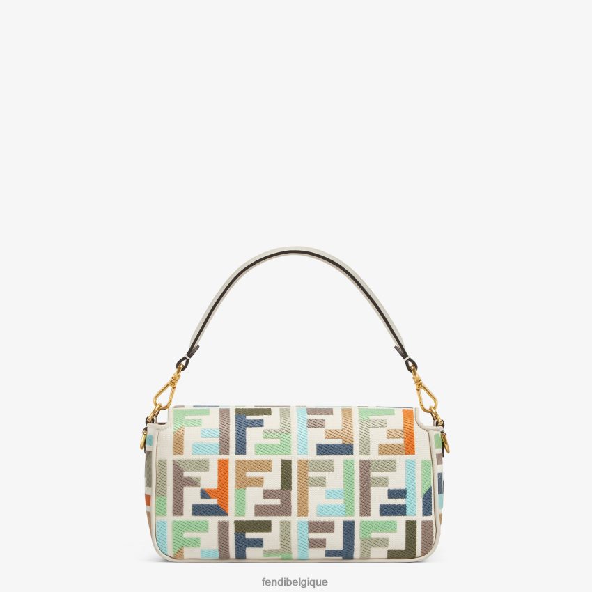 accessoires Fendi sac en toile avec broderie ff multicolore femmes 8X8J2J593 Fendi Belgique