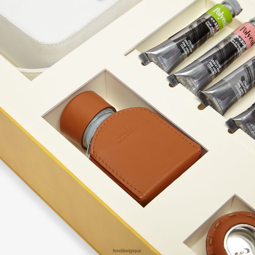 accessoires Fendi sac en toile avec kit de peinture blanc femmes 8X8J2J904 Fendi Sac