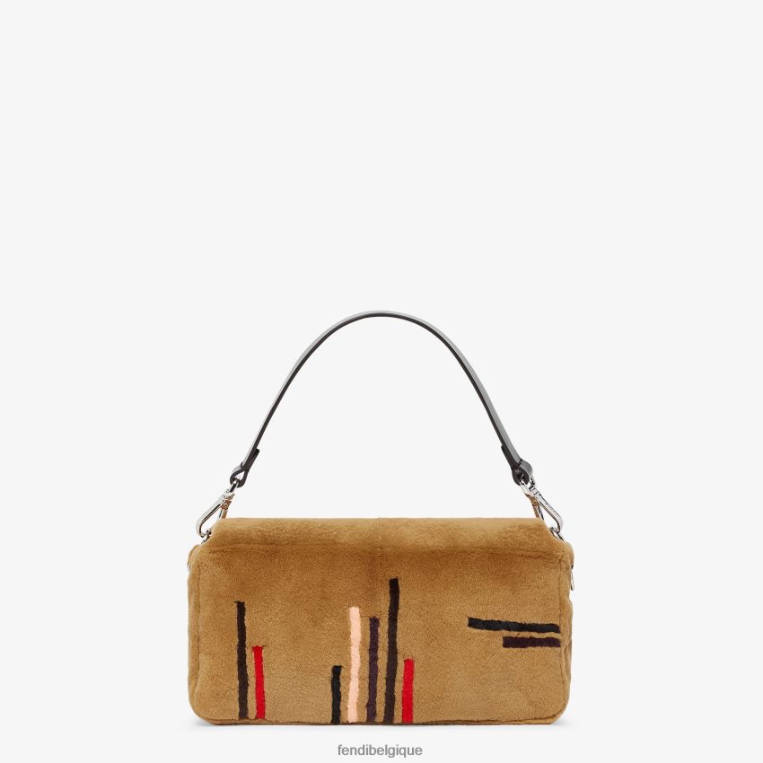 accessoires Fendi sac en vison incrusté brun femmes 8X8J2J838 Fendi Sac