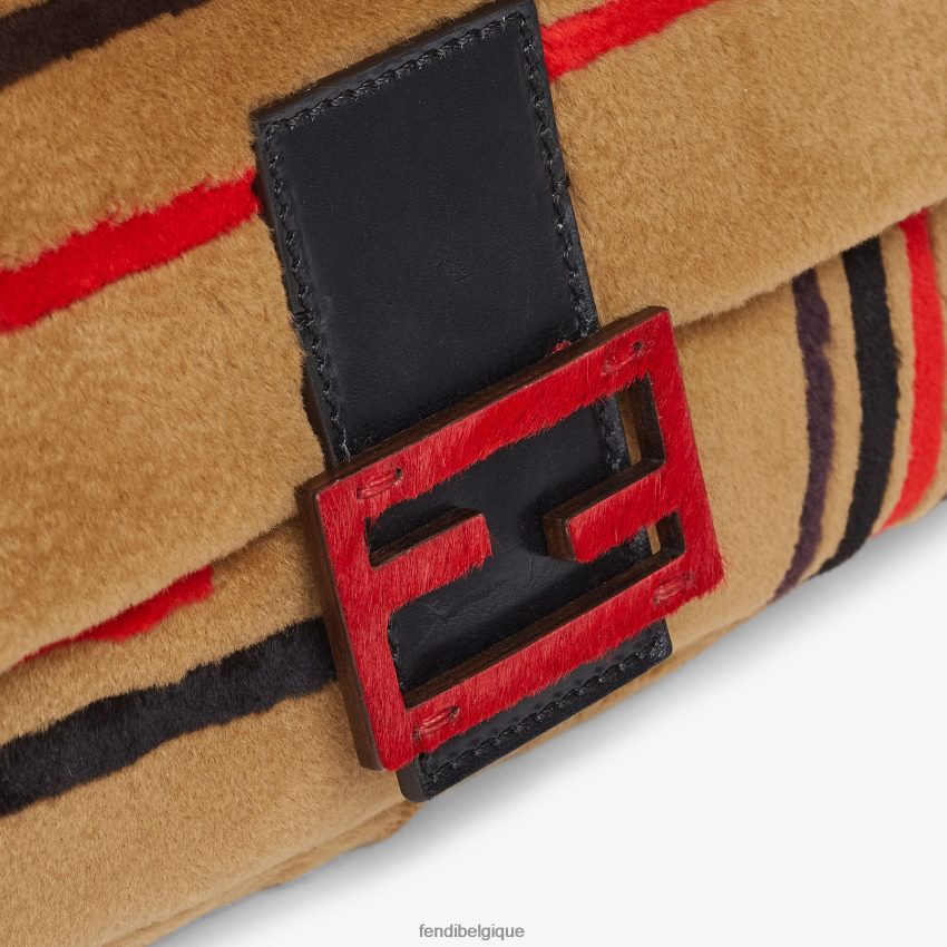 accessoires Fendi sac en vison incrusté brun femmes 8X8J2J838 Fendi Sac