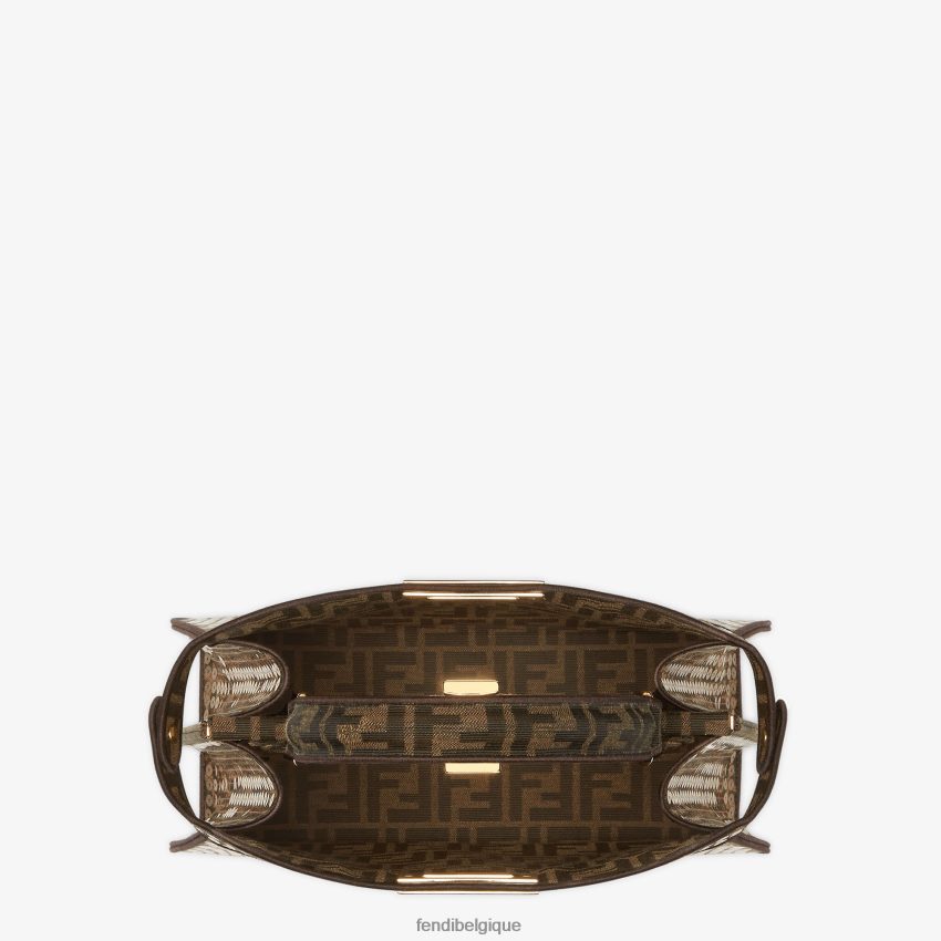 accessoires Fendi sac ff en tissu jacquard à paillettes brun femmes 8X8J2J561 Fendi Lunette De Soleil