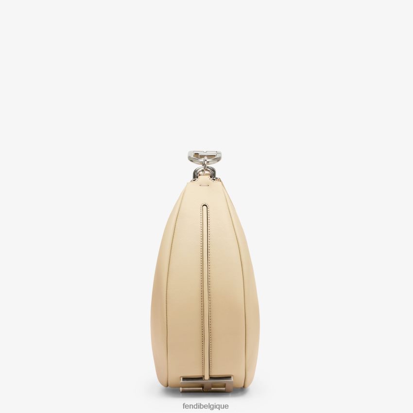 accessoires Fendi sac graphique en cuir moyen beige femmes 8X8J2J716 Fendi Belgique