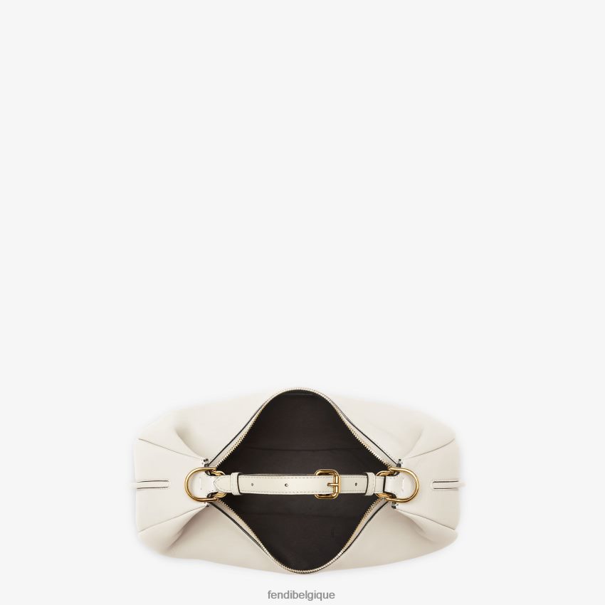 accessoires Fendi sac graphique en cuir moyen blanc femmes 8X8J2J571 Fendi Sac