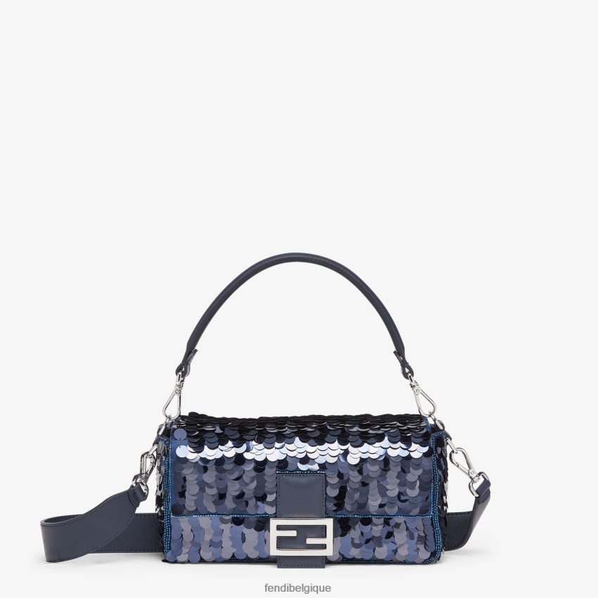 accessoires Fendi sac mi-haut à sequins bleu femmes 8X8J2J628 Fendi Sac