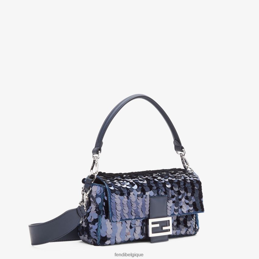 accessoires Fendi sac mi-haut à sequins bleu femmes 8X8J2J628 Fendi Sac
