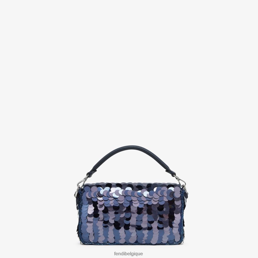 accessoires Fendi sac mi-haut à sequins bleu femmes 8X8J2J629 Fendi Belgique