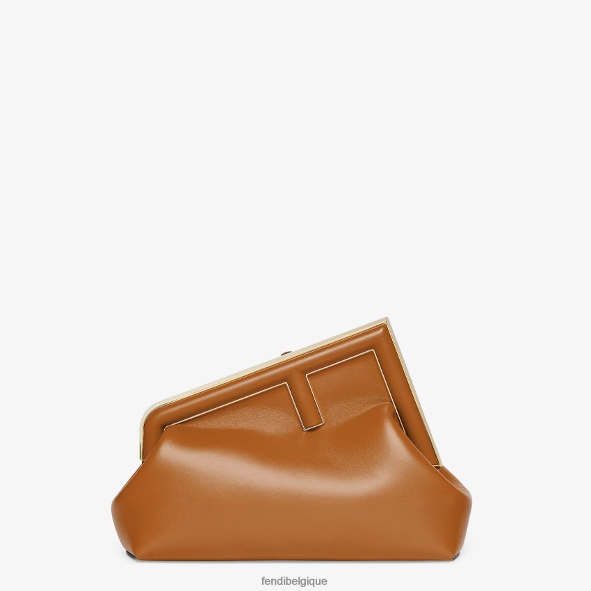 accessoires Fendi sac midi en cuir brun femmes 8X8J2J574 Fendi Sac