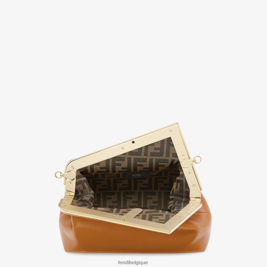 accessoires Fendi sac midi en cuir brun femmes 8X8J2J574 Fendi Sac