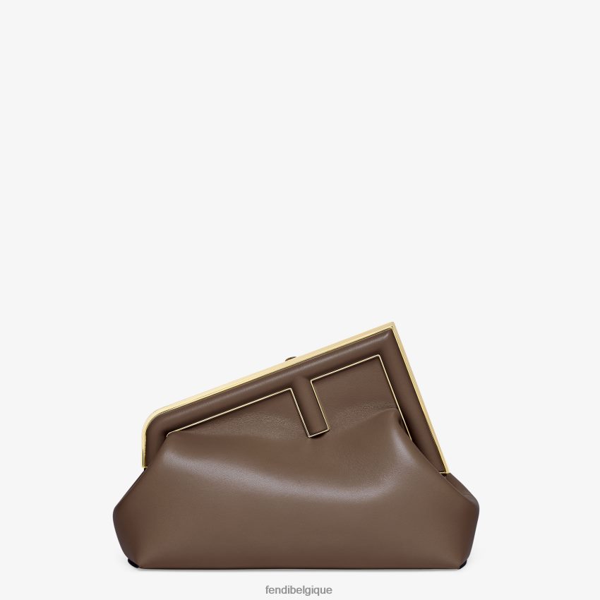 accessoires Fendi sac midi en cuir brun femmes 8X8J2J766 Fendi Sac