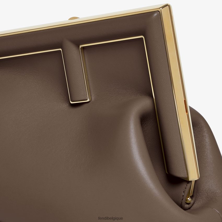 accessoires Fendi sac midi en cuir brun femmes 8X8J2J766 Fendi Sac