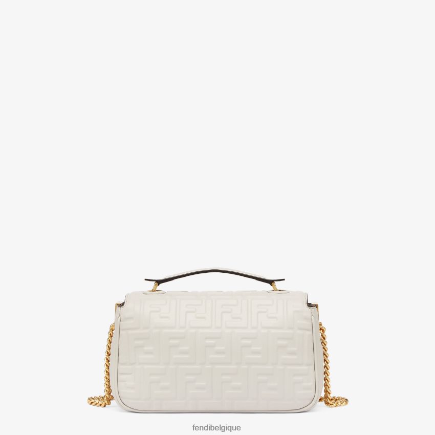 accessoires Fendi sac midi en cuir à chaîne baguette gris femmes 8X8J2J861 Fendi Lunette De Soleil