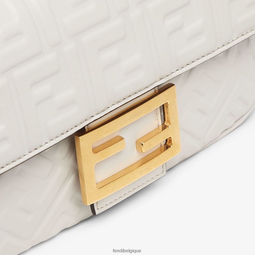 accessoires Fendi sac midi en cuir à chaîne baguette gris femmes 8X8J2J861 Fendi Lunette De Soleil