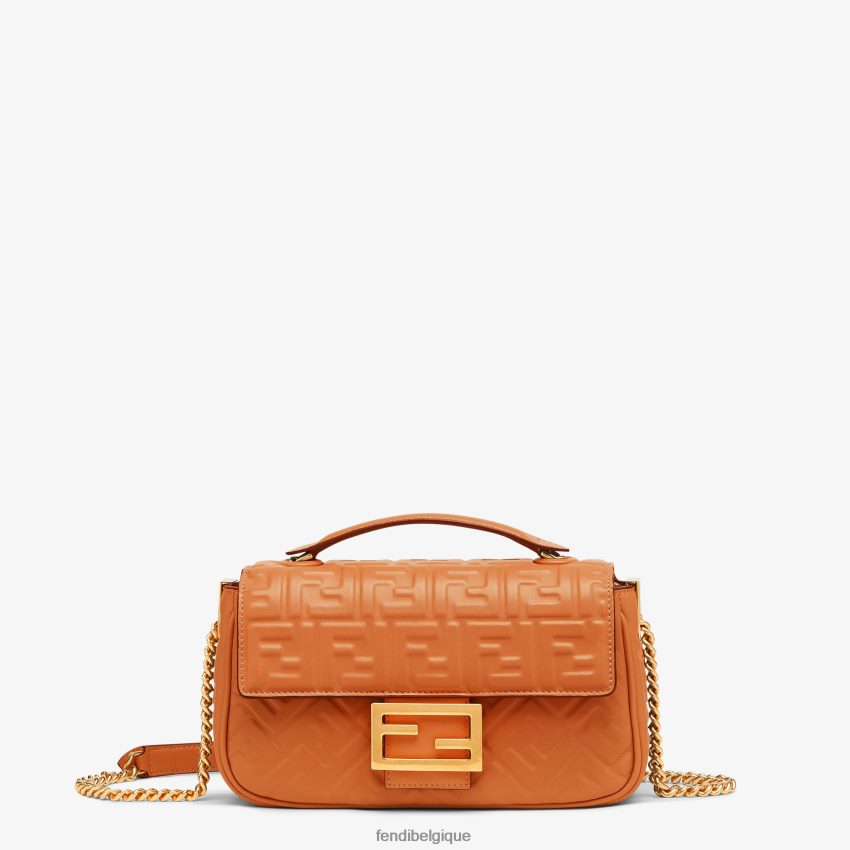 accessoires Fendi sac midi en cuir nappa à chaîne baguette brun femmes 8X8J2J585 Fendi Lunette De Soleil